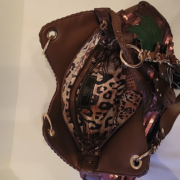 Sharif designed in NY purse and wallet 4 piece Set in copper sequin NWOT - Picture 5 of 12